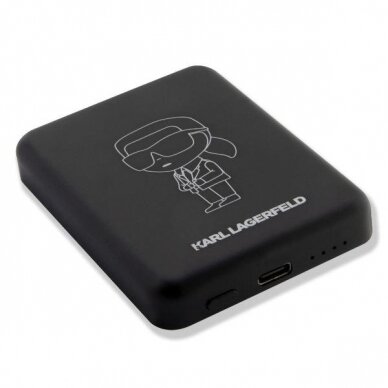 Karl Lagerfeld Inductive power bank KLPBMKIOTTGK 5W 3000mAh Juodas Ikonik MagSafe 3