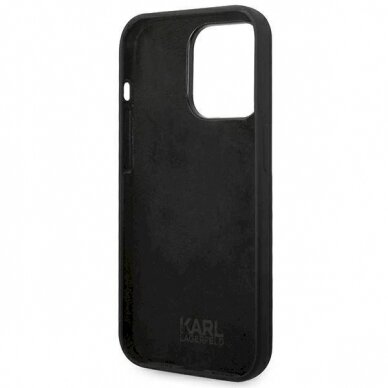 Karl Lagerfeld KLHCP14LSLCTBK iPhone 14 Pro 6.1 &quot;hardcase Juodas Silicone Choupette Body 6