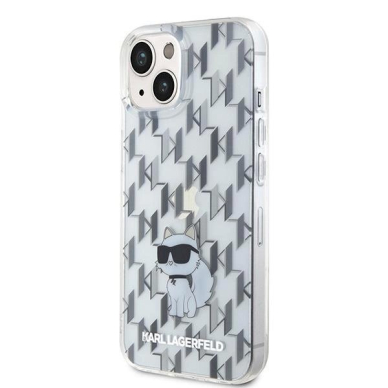 Karl Lagerfeld Monogram Choupette dėklas skirtas iPhone 15 - Permatomas 1