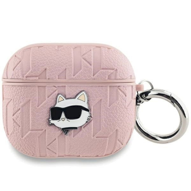 Karl Lagerfeld Monogram Choupette Head dėklas AirPods 3 - Rožinis