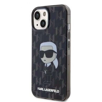 Karl Lagerfeld Monogram Ikonik dėklas skirtas iPhone 15 - Permatomas 1