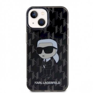 Karl Lagerfeld Monogram Ikonik dėklas skirtas iPhone 15 - Permatomas 2