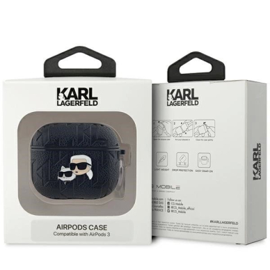 Karl Lagerfeld Monogram Karl  Choupette Head dėklas AirPods 3 - Juodas 2