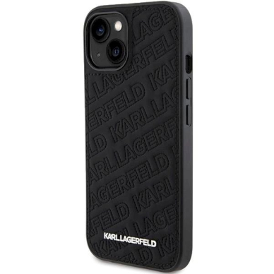 Karl Lagerfeld Quilted K Pattern dėklas skirtas iPhone 15 - Juodas 1