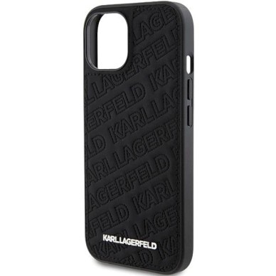 Karl Lagerfeld Quilted K Pattern dėklas skirtas iPhone 15 - Juodas 5