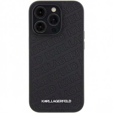 Karl Lagerfeld Quilted K Pattern dėklas skirtas iPhone 15 Pro - Juodas 2