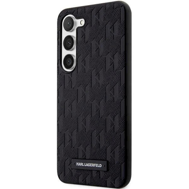 Karl Lagerfeld Saffiano Mono Metal Logo dėklas Samsung Galaxy S24+ - Juodas 1