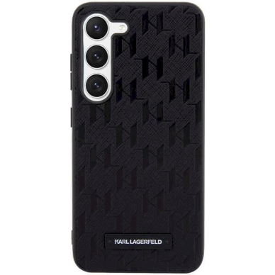 Karl Lagerfeld Saffiano Mono Metal Logo dėklas Samsung Galaxy S24 - Juodas 2