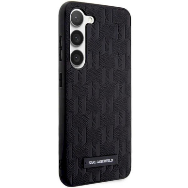 Karl Lagerfeld Saffiano Mono Metal Logo dėklas Samsung Galaxy S24 - Juodas 3