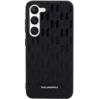 Karl Lagerfeld Saffiano Mono Metal Logo dėklas Samsung Galaxy S24+ - Juodas 2