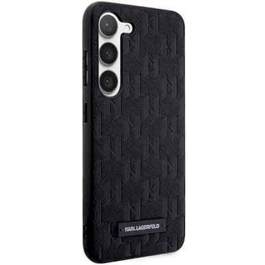 Karl Lagerfeld Saffiano Mono Metal Logo dėklas Samsung Galaxy S24+ - Juodas 3