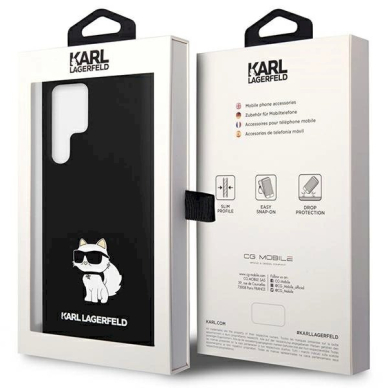 Karl Lagerfeld Silicone Choupette dėklas Samsung Galaxy S24 Ultra - Juodas 7