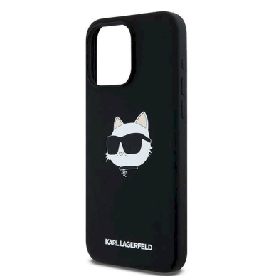 Karl Lagerfeld Silicone Choupette Head MagSafe dėklas iPhone 15 Pro - Juodas 5