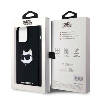 Karl Lagerfeld Silicone Choupette Head MagSafe dėklas iPhone 15 Pro - Juodas 7