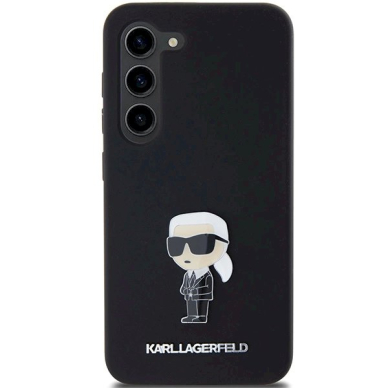 Karl Lagerfeld Silicone Ikonik Metal Pin dėklas Samsung Galaxy S24 - Juodas 2