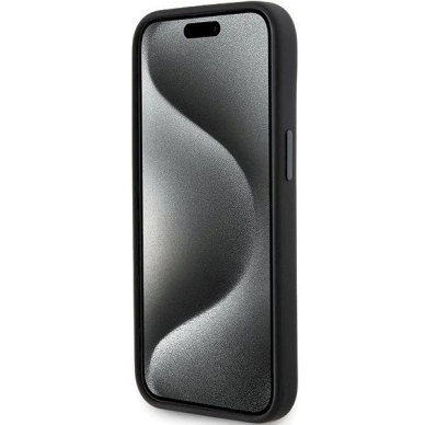 Karl Lagerfeld Silicone Ikonik Metal Pin dėklas skirtas iPhone 15 - Juodas 4