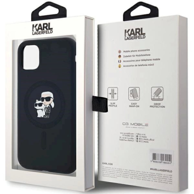 Karl Lagerfeld Silicone Karl Choupette MagSafe dėklas iPhone 11 / Xr - Juodas 7