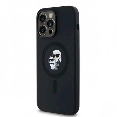 Karl Lagerfeld Silicone Karl Choupette MagSafe dėklas iPhone 14 Pro - Juodas 1