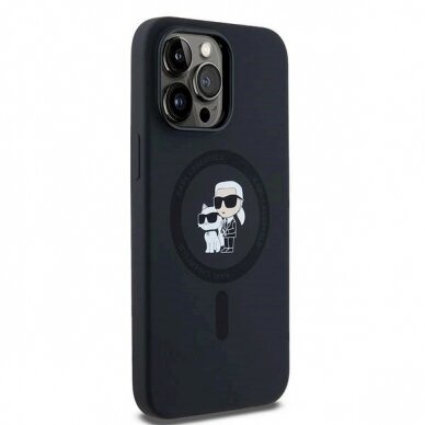 Karl Lagerfeld Silicone Karl Choupette MagSafe dėklas iPhone 14 Pro - Juodas 3