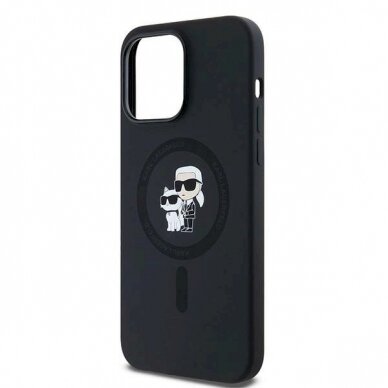 Karl Lagerfeld Silicone Karl Choupette MagSafe dėklas iPhone 14 Pro Max - Juodas 5