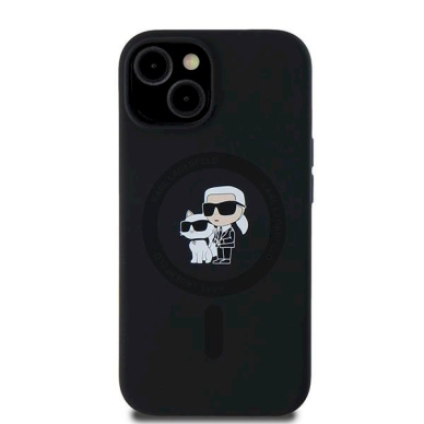 Karl Lagerfeld Silicone Karl Choupette MagSafe dėklas iPhone 15 / 14 / 13 - Juodas 2