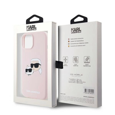 Karl Lagerfeld Silicone Karl Choupette MagSafe dėklas iPhone 15 / 14 / 13 - Rožinis 7