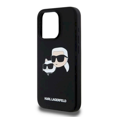 Karl Lagerfeld Silicone Karl Choupette MagSafe dėklas iPhone 15 Pro - Juodas 5