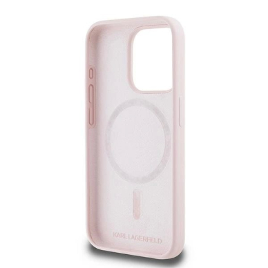 Karl Lagerfeld Silicone Karl Choupette MagSafe dėklas iPhone 15 Pro Max - Rožinis 6