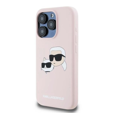 Karl Lagerfeld Silicone Karl Choupette MagSafe dėklas iPhone 15 Pro - Rožinis 1