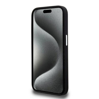 Karl Lagerfeld Silicone Metal Script Logo dėklas iPhone 15 Pro - Juodas 4