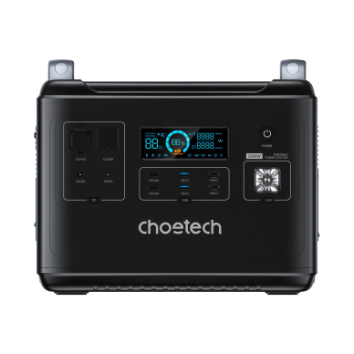 Kilnojama energijos stotis Choetech BS006 Super Mini 2000W Charging Dock Black atsarginis maitinimo šaltinis 1