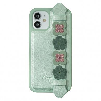 Kingxbar Sweet Serijos Dėklas Dekoruotas Tikrais Swarovski Kristalais Iphone 12 Mini Žalias