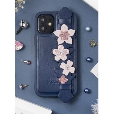 Kingxbar Sweet Serijos Dėklas Dekoruotas Tikrais Swarovski Kristalais Iphone 12 Pro Max Mėlynas 11