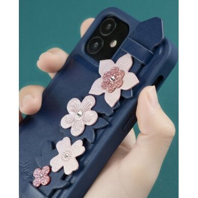 Kingxbar Sweet Serijos Dėklas Dekoruotas Tikrais Swarovski Kristalais Iphone 12 Pro Max Žalias 10