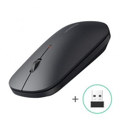 Kompiuterinė pelė Ugreen MU001 Portable Wireless Mouse Juoda 1