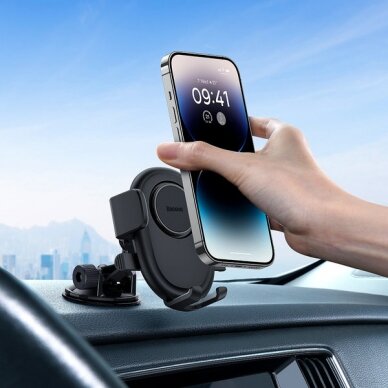 Laikiklis Baseus UltraControl Lite Series car phone holder - Juodas 7