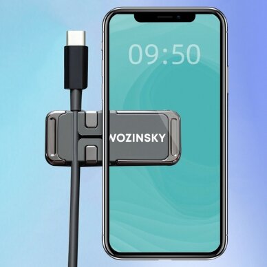 Laikiklis Wozinsky Magnetic Phone Holder with Cable Organizer (WMCDO-B1) 4