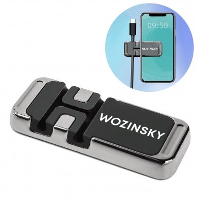Laikiklis Wozinsky Magnetic Phone Holder with Cable Organizer (WMCDO-B1)
