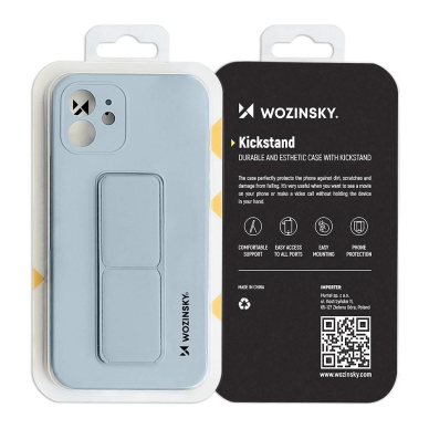 Lankstus Silikoninis Dėklas su Stovu Wozinsky Kickstand Case Samsung Galaxy A22 4G Rožinis 18