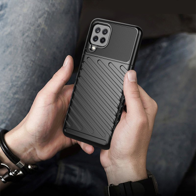 Lankstus Tvirtas Dėklas Thunder Case Flexible Tough Rugged Cover TPU Samsung Galaxy A22 4G Mėlynas 6