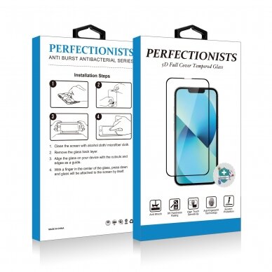 LCD apsauginis stikliukas 3D Perfectionists Apple iPhone 15 Pro juodas