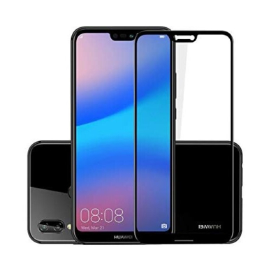 Lcd Apsauginis Stikliukas 5D Full Glue Huawei P20 Lenktas Juodas