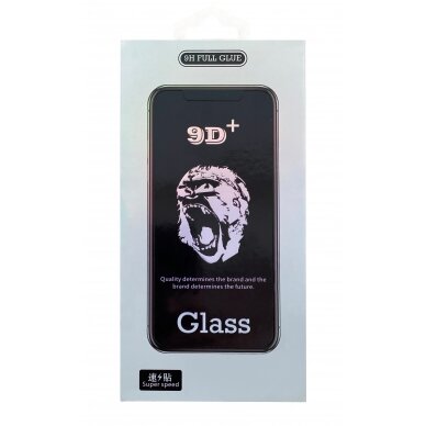 Lcd Apsauginis Stikliukas 9D Gorilla Apple Iphone 6/6S Juodais Kraštais  1