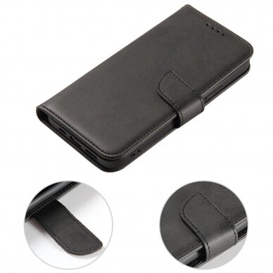 Magnet Case with flap and wallet for Samsung S23 FE - black