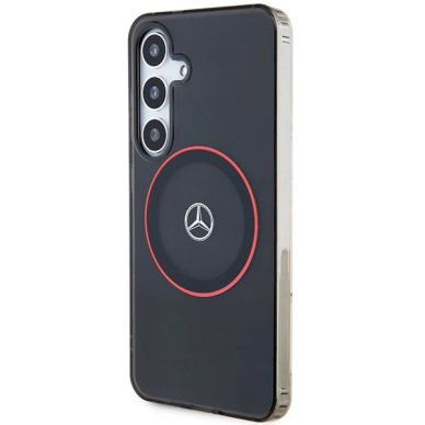 Mercedes Double Layer W Red MagSafe Dėklas Samsung Galaxy S24 - Juodas 1