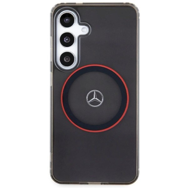 Mercedes Double Layer W Red MagSafe Dėklas Samsung Galaxy S24 - Juodas 2