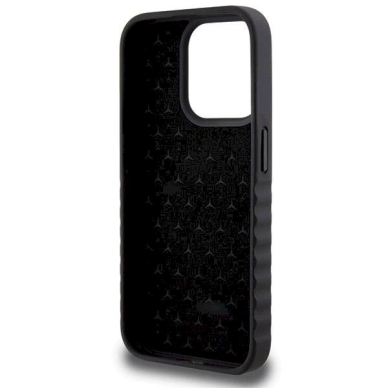 Mercedes Smooth Leather dėklas skirtas iPhone 15 Pro - Juodas 6