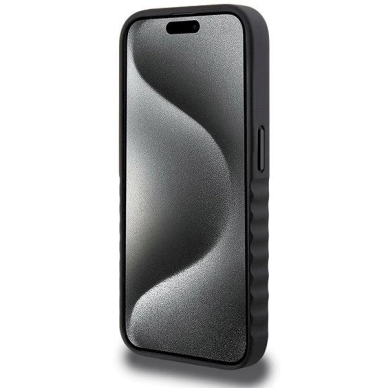 Mercedes Smooth Leather dėklas skirtas iPhone 15 Pro Max - Juodas 2