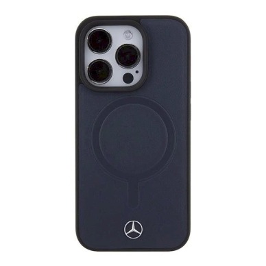 Mercedes Smooth Leather MagSafe dėklas skirtas iPhone 15 Pro Max - Mėlynas 2