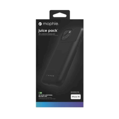 Mophie Juice Pack Dėklas iPhone 15built-in 2400 mAh power bank - Juodas 1